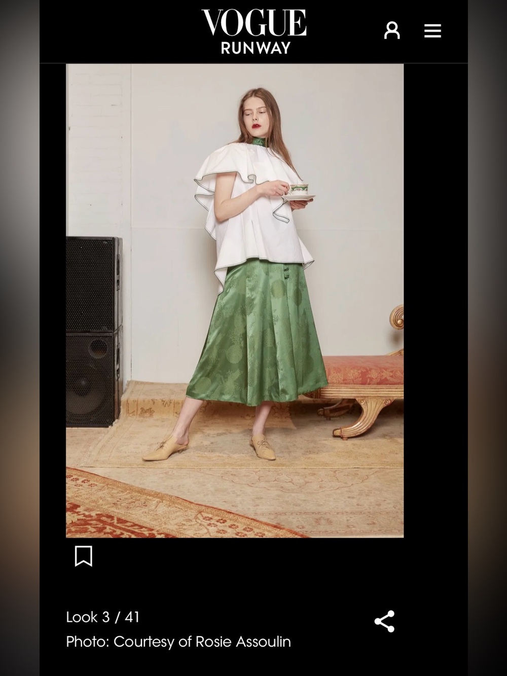 Rosie Assoulin Ready-to-Wear Fall 2017 collection top size small